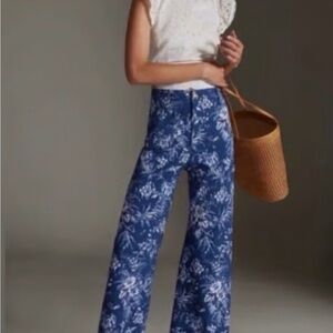The Colette Cropped Wide-Leg Trousers by Maeve: Magic Fabric Edition